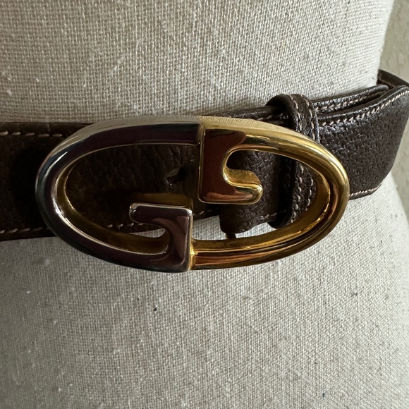 Vintage GUCCI Women's  Belt Two Tone Buckle Size 70- 28 - Picture 2 of 7